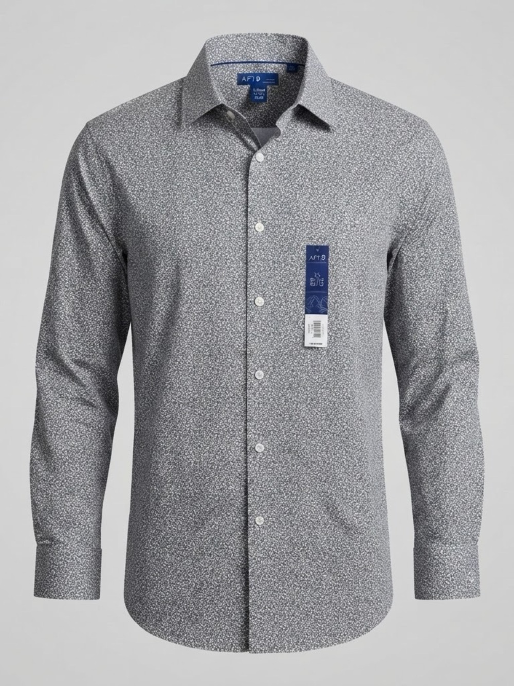 APT.9 Mens XS 13-13.5 Extra Slim Fit Mushroom Print Button Shirt NWT